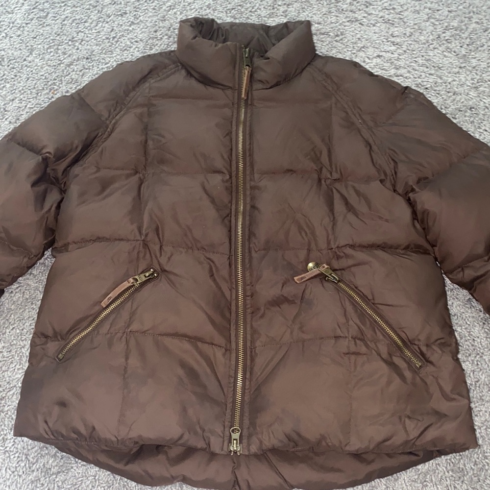 Ugg Medium Brown Puffer Coat